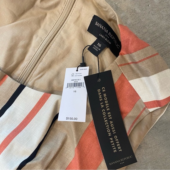 NWT Banana Republic Linen-Blend Cut-Out Midi dress - Picture 7 of 9